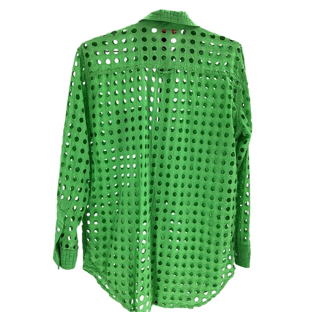 Solid & Striped 'The Parakeet' Green Cotton Oxford Tunic Shirt Size XS - Picture 3 of 4